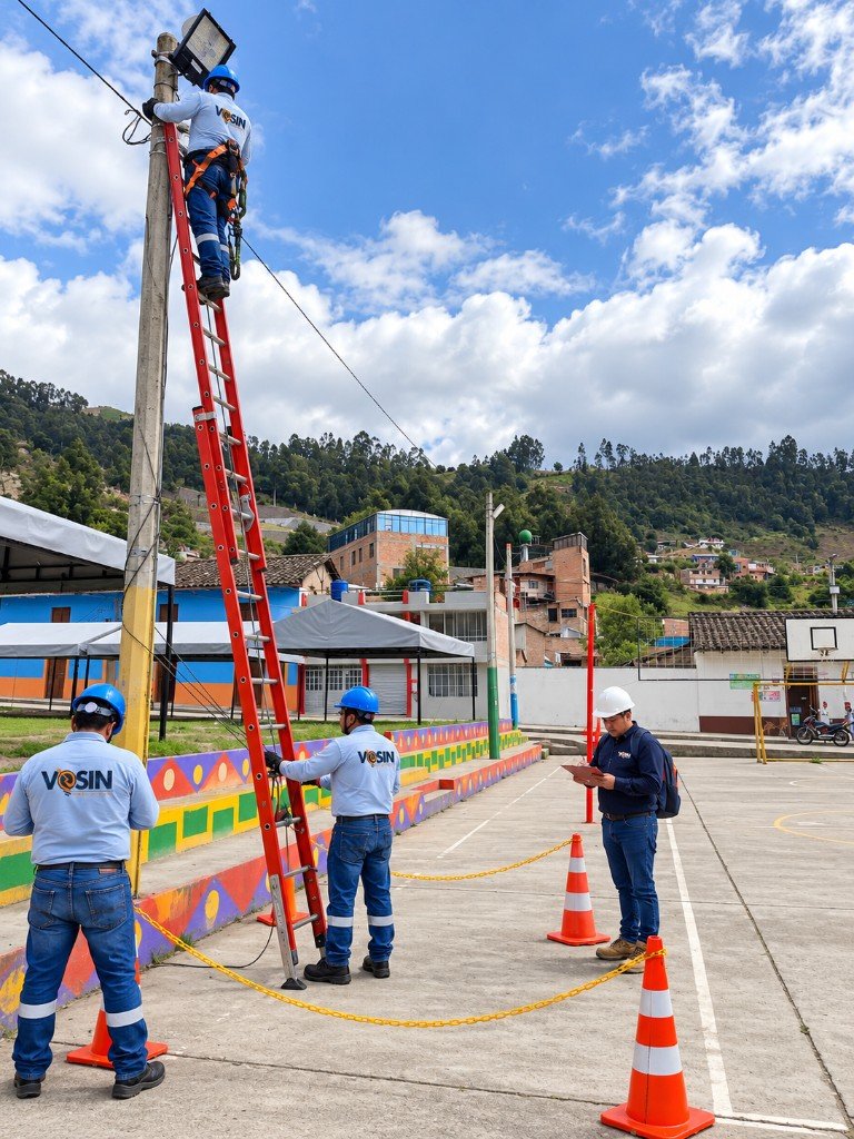 Interventoría de un montaje de alumbrado público